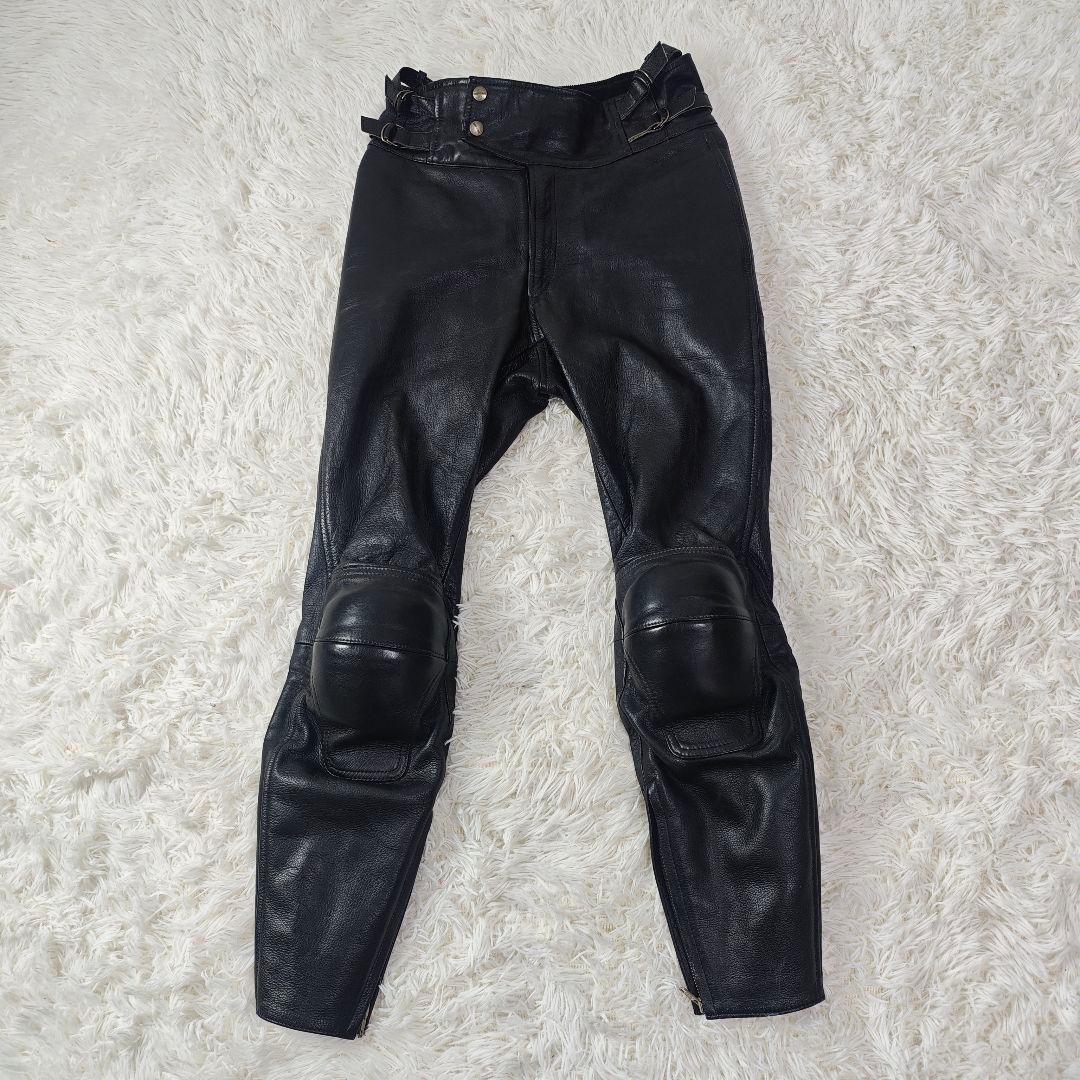 希少】KUSHITANI 本革 レザーパンツ L 黒 プロテクター付 - メルカリ