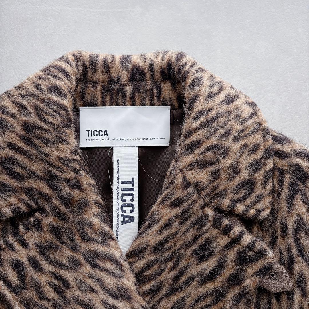 24AW TICCA/ティッカ レオパードシャギーピーコート - メルカリ