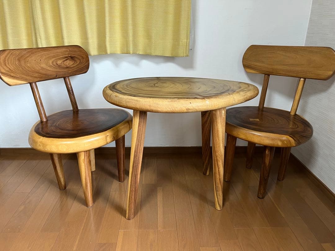 【東京都世田谷区手渡】 伊豆大工市場13万円以上 一枚板テーブル椅子2脚セット その他 | 伊豆大工市場【WOOD FURNITURE MARKET】