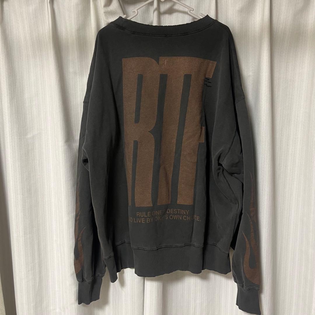FLAME CREW NECK スウェットRULE THE FATE - メルカリ