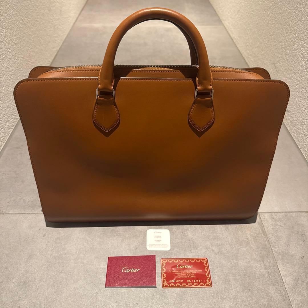 極美品】Cartier ブラウン ビジネスバッグ 希少品 幻級レア ギャラ有り