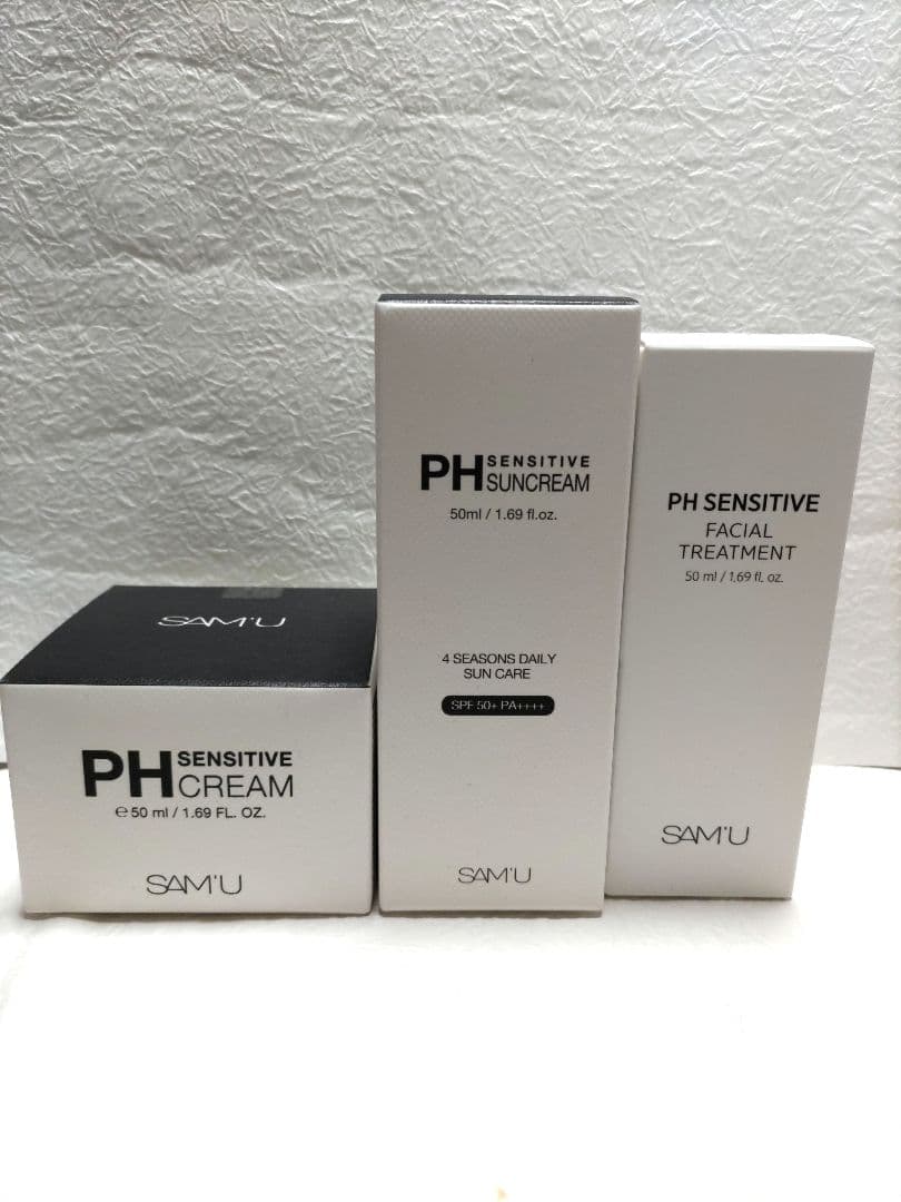 ✨新品未使用未開封✨SAM'U 　スキンケア基礎化粧品　サミュ　3点セット Amazon.co.jp: SAM'U(サミュ) PHスキンケア3-STEPセット 化粧水+保湿