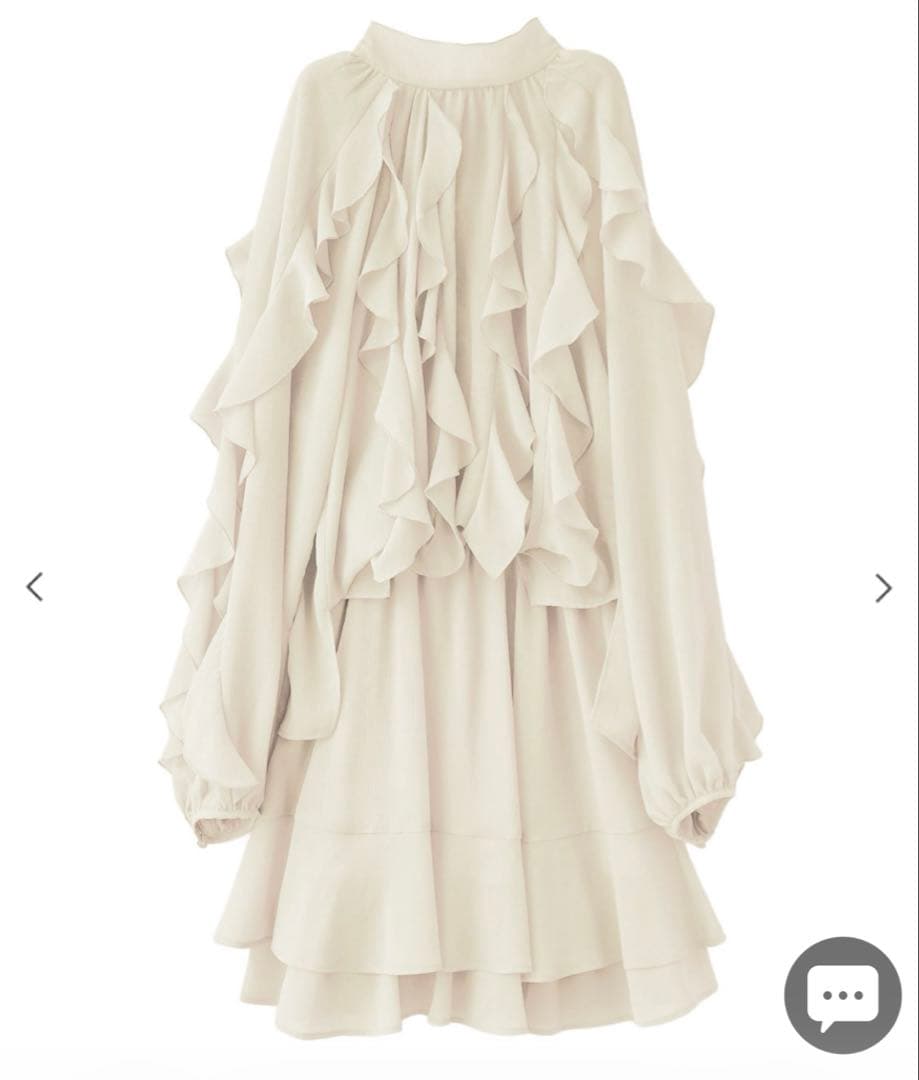 今期新作　岡崎紗絵さんコラボカスケードボウタイフリルミニワンピース 岡崎紗絵さんコラボ】カスケードボウタイフリルミニワンピース - メルカリ