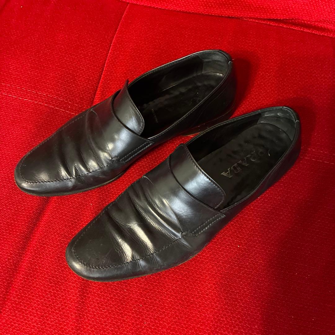 PRADA ブラック レザー ローファー Prada レザーローファー | ブラック | FARFETCH JP