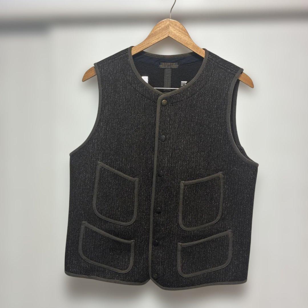 ぷ*ょ様 BROWN'S BEACHブラウンズビーチベスト38 ごましお FULL COUNT フルカウント ベスト BBJ-001 Brown's Beach EARLY VEST