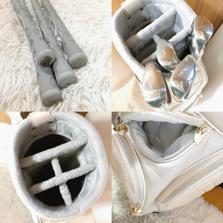 PARIS ゴルフセットレディース パリス キャディーバッグ ホワイト