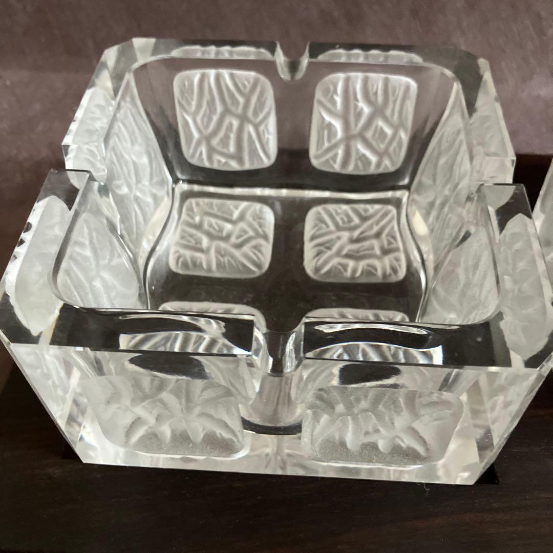 HOYAクリスタル 保谷クリスタル 灰皿セット 応接セット昭和レトロ