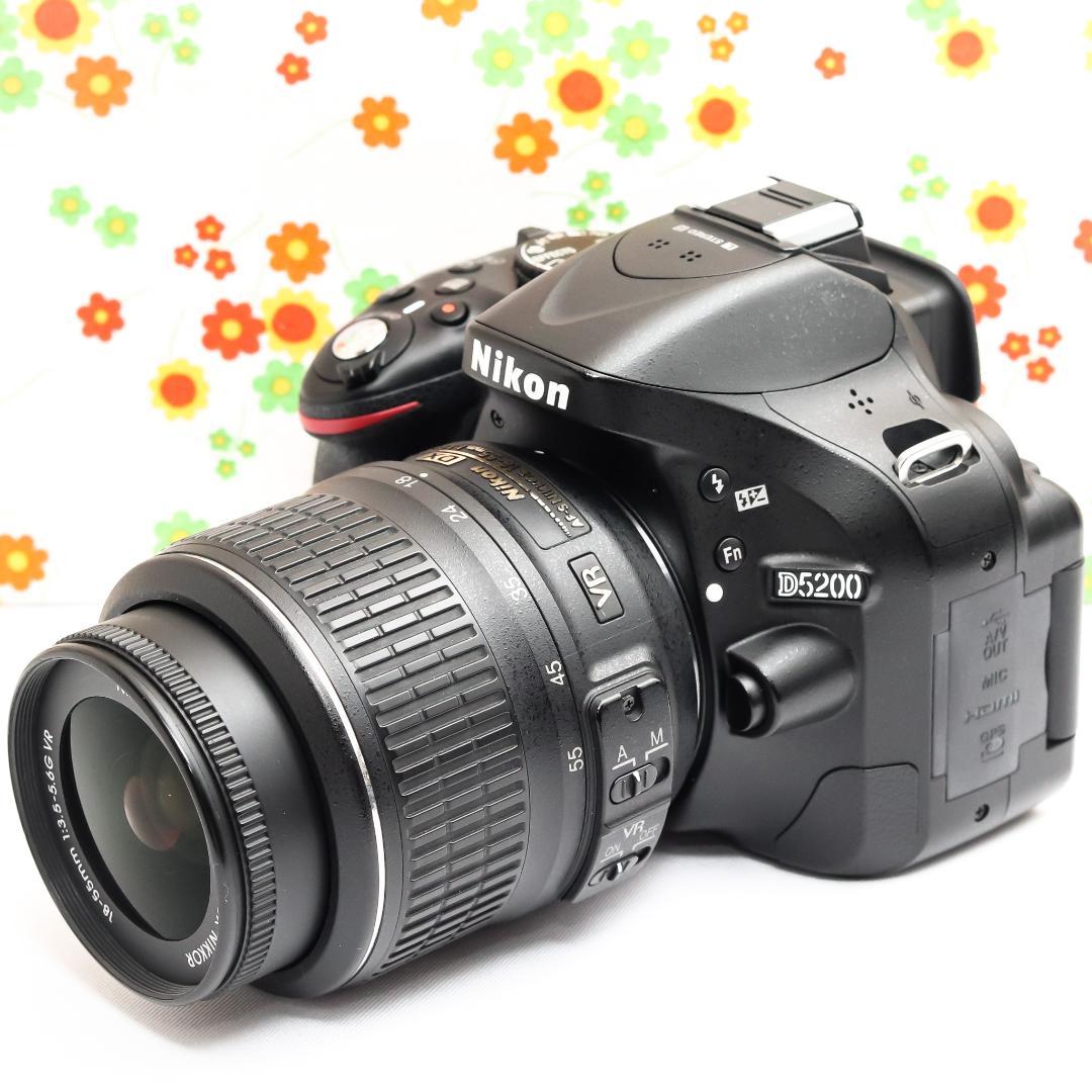 ニコン Nikon D5200☆高画質一眼レフ☆スマホ転送可☆動画撮影可