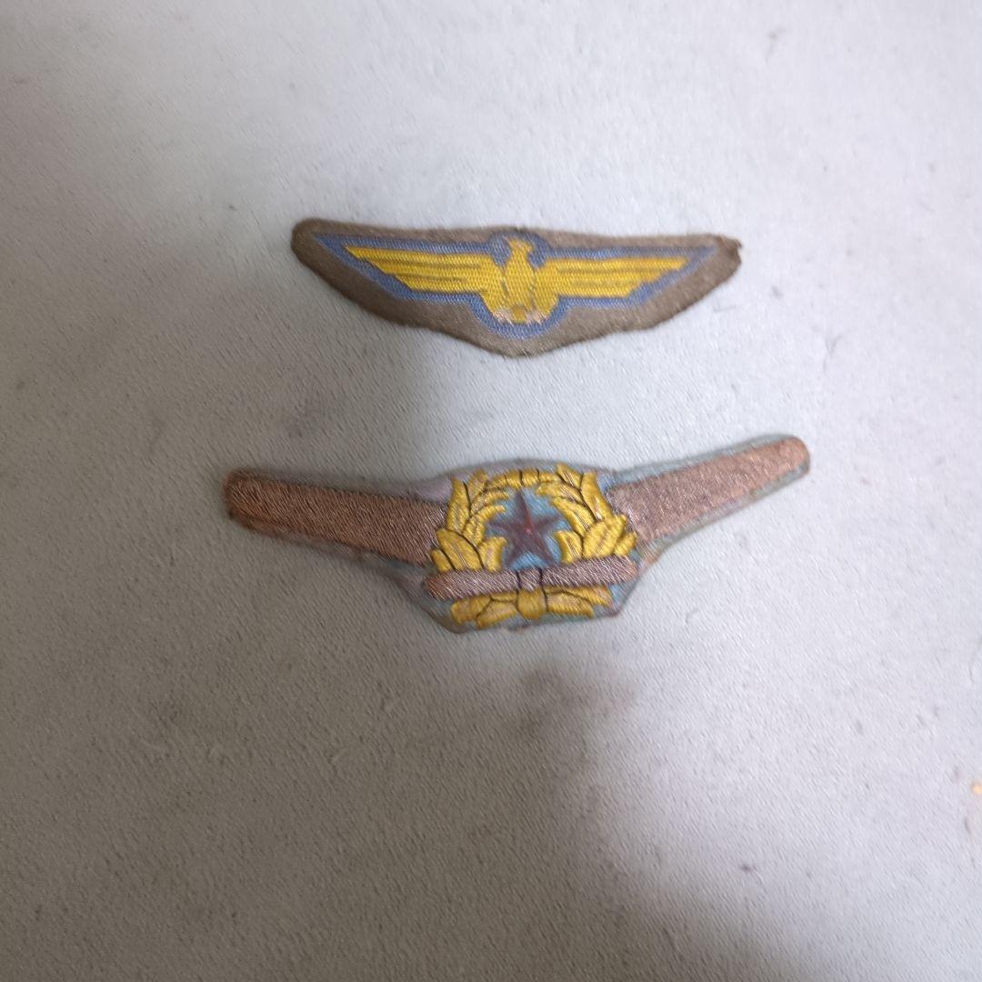 実物日本陸軍空中勤務者章 部隊章 日本軍 徽章 勲章 階級章 織出し