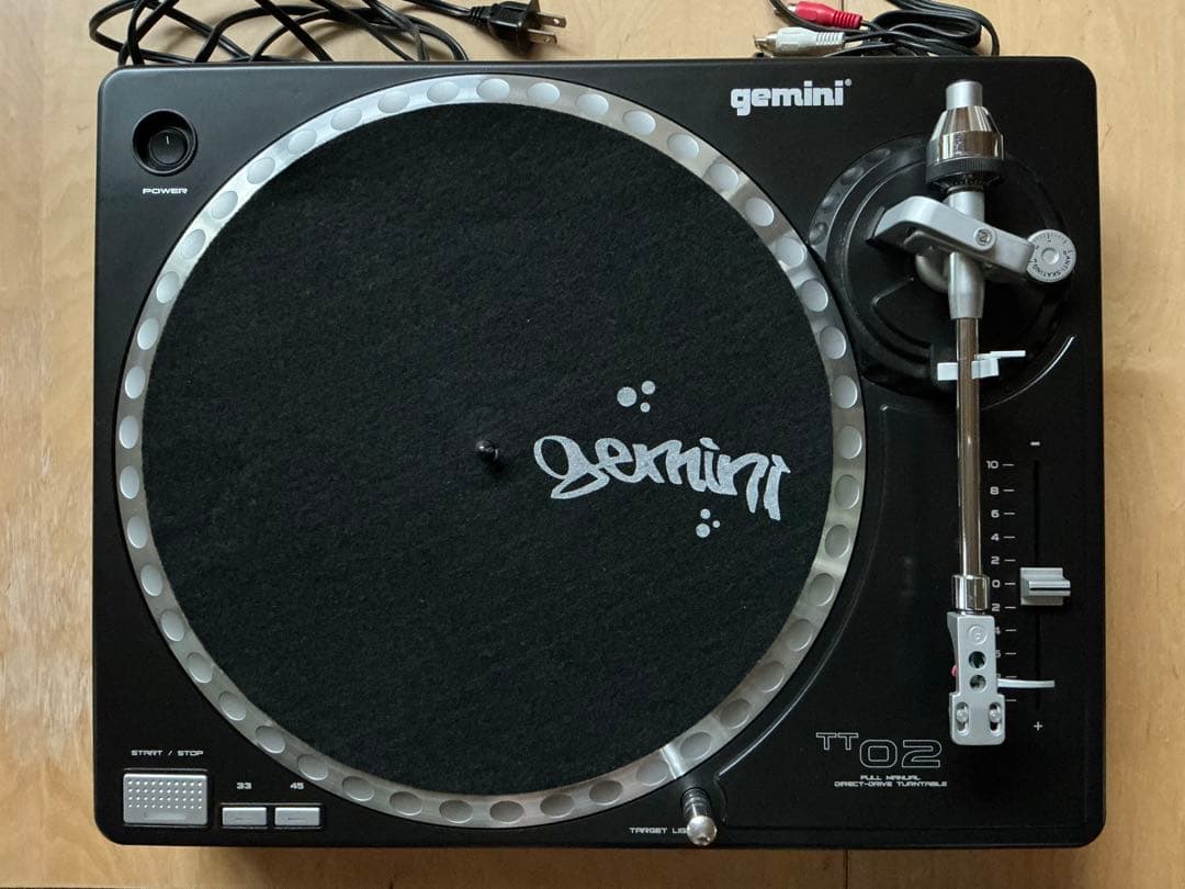 gemini TT02 ジェミナイ ターンテーブル カートリッジ付属 gemini TT02 カートリッジ付きターンテーブル-☆シール☆