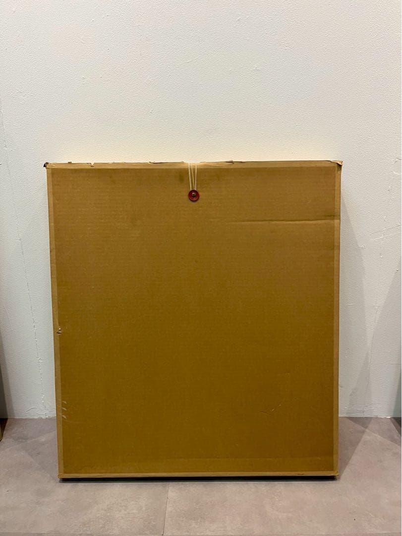 三尾公三 アクリル画 干ばらと女 1990 額装