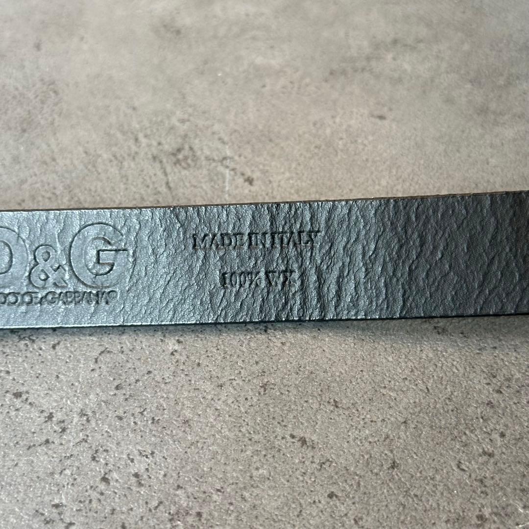 DOLCE&GABBANA y2k 00s ロック ロゴ レザーベルト