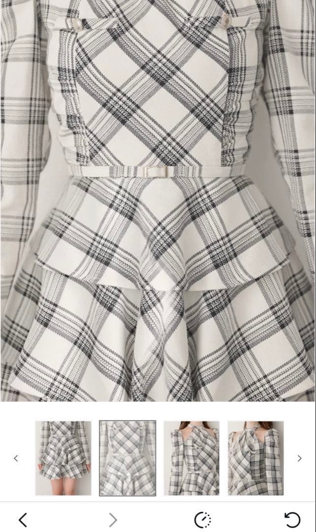 ︎*︎様 エムミーエメ Sleeve halter check mini one - メルカリ