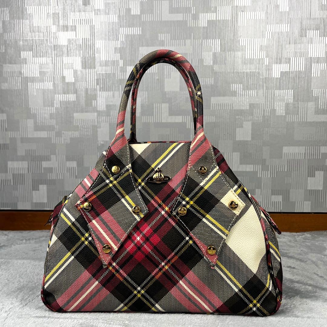 Vivienne Westwood ヤスミン ハンドバッグ タータンチェック Vivienne Westwood ウインタータータンチェック ヤスミンバッグ