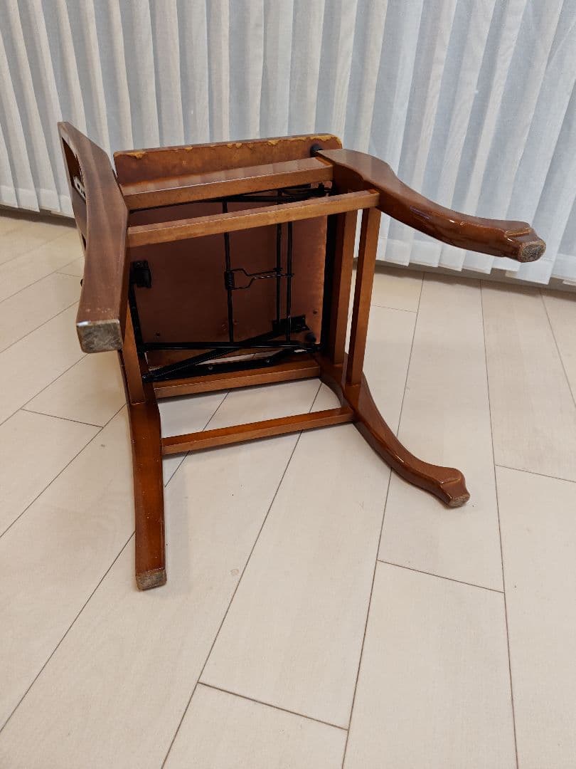 美品】トムソン椅子 ピアノ椅子 背もたれ椅子 アンティーク 猫足