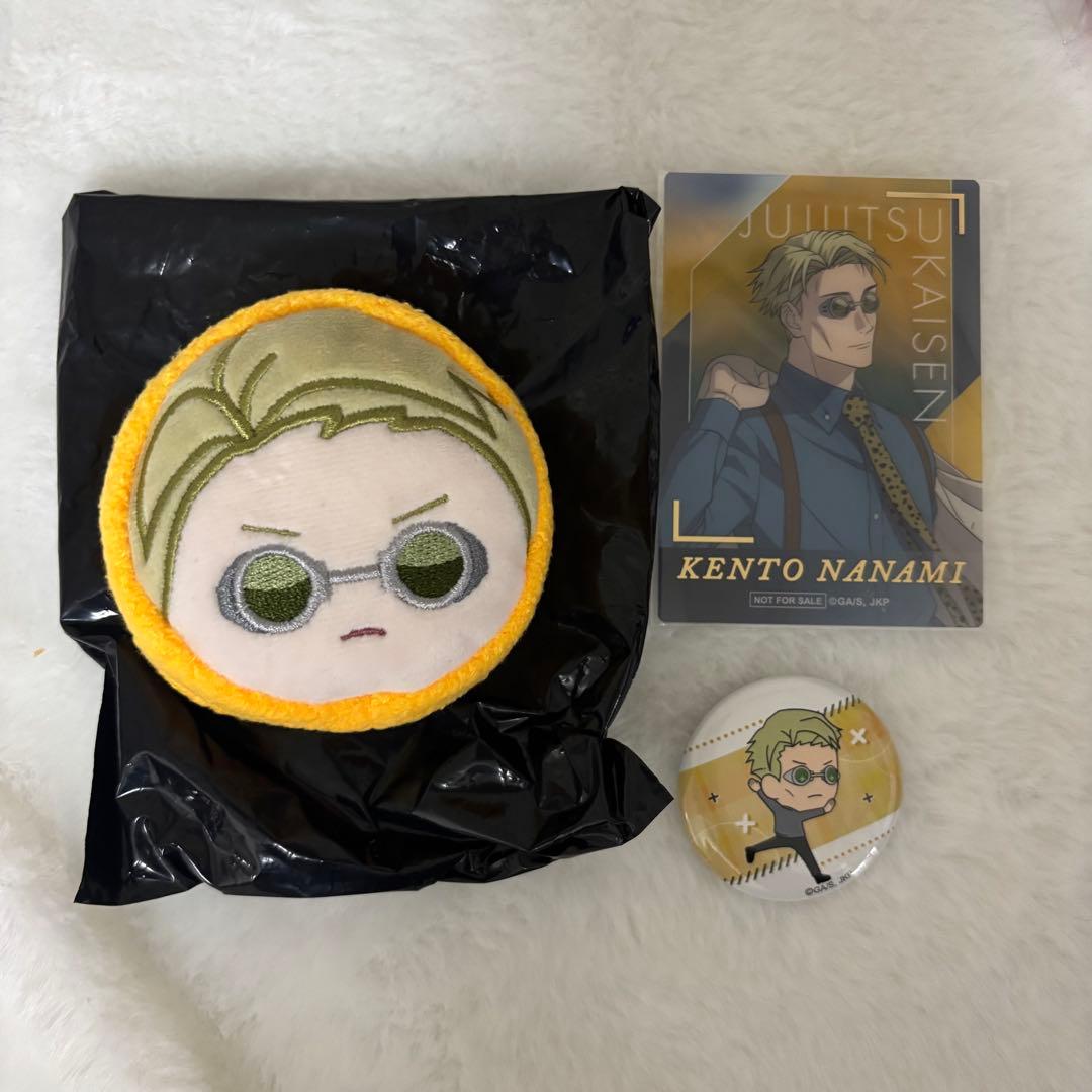 呪術廻戦 七海建人 マカロンたぴぬい 缶バッジ クリアカード セット