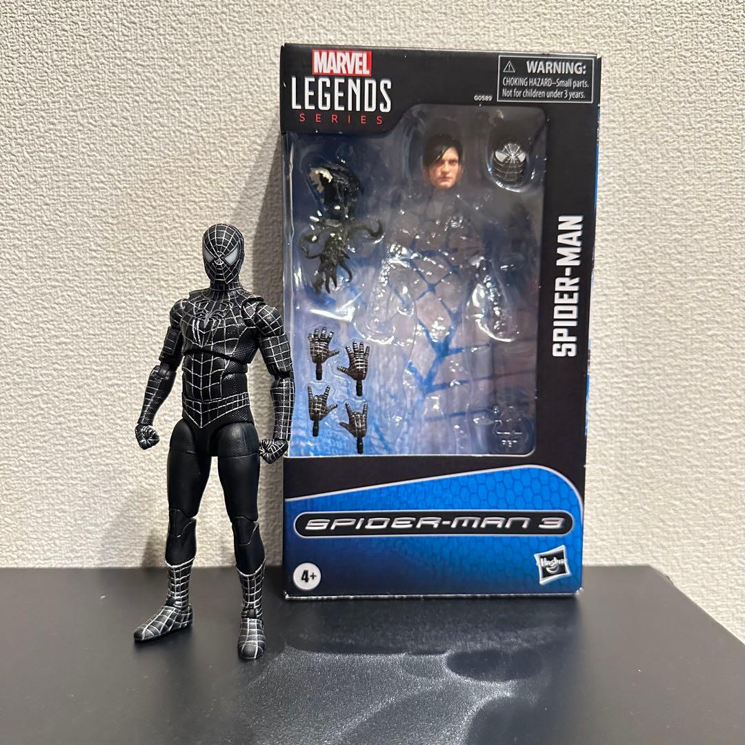 カスタムヘッド付き】マーベルレジェンド ブラックスパイダーマン 3