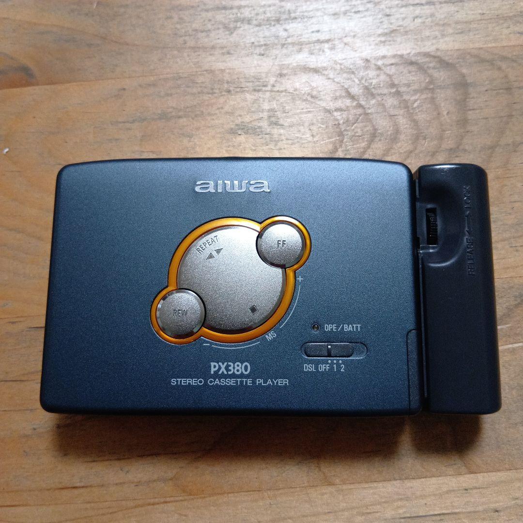 AIWA ステレオカセットプレーヤーPX380 外装美品 - メルカリ