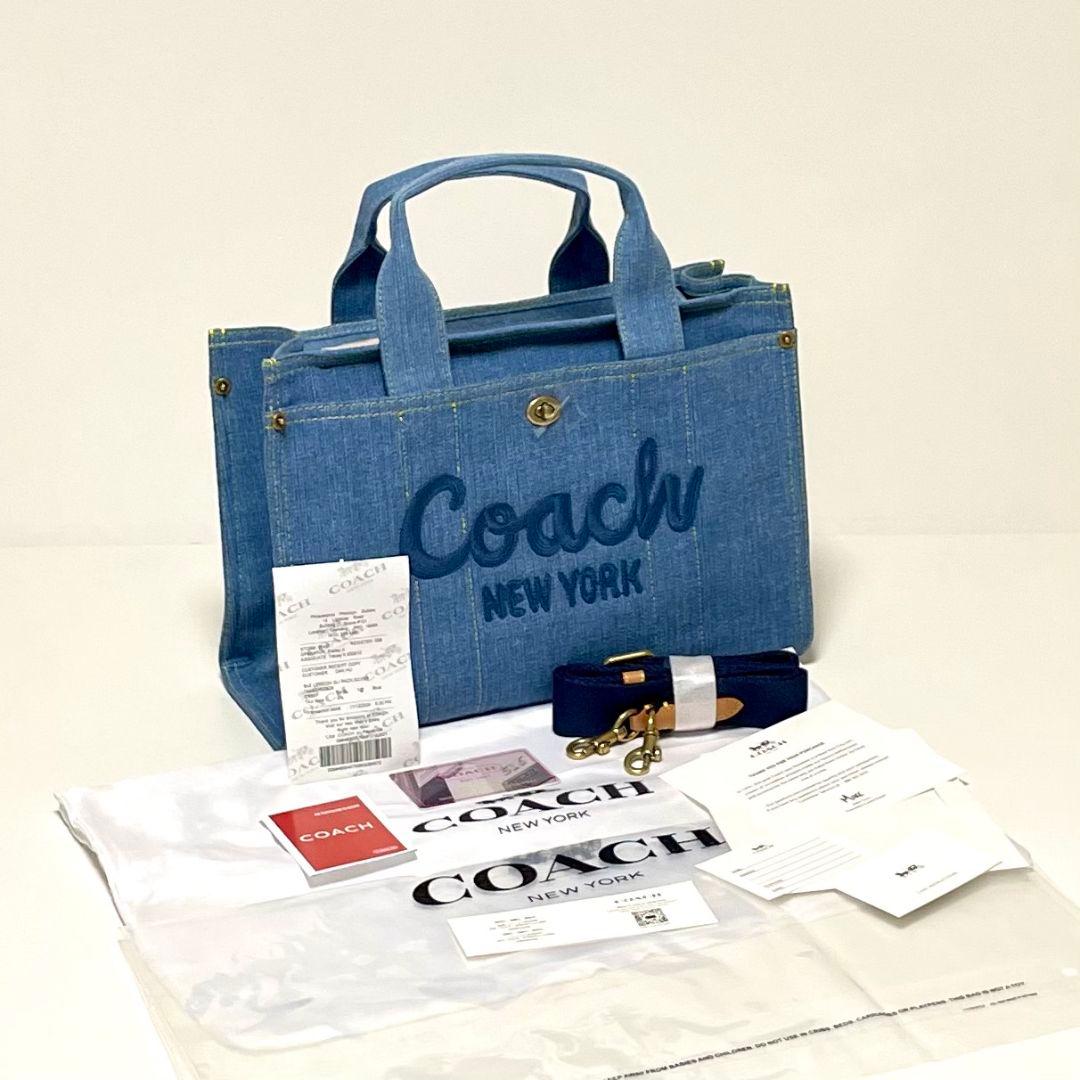 レディース　COACH デニム トートバッグ ショルダーバッグ CR657 360502428_1.jpg