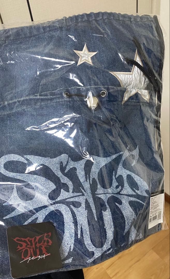 NMIXX Fe3O4 jyp ポップアップ限定 デニム バッグ ナップサック - メルカリ