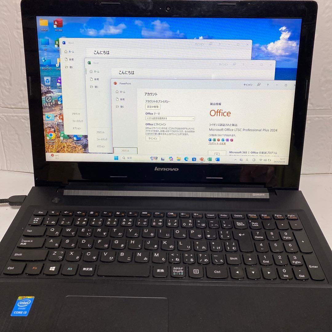Windows11 オフィス2024年 メモリ8GB SSD レノボノートPC - メルカリ