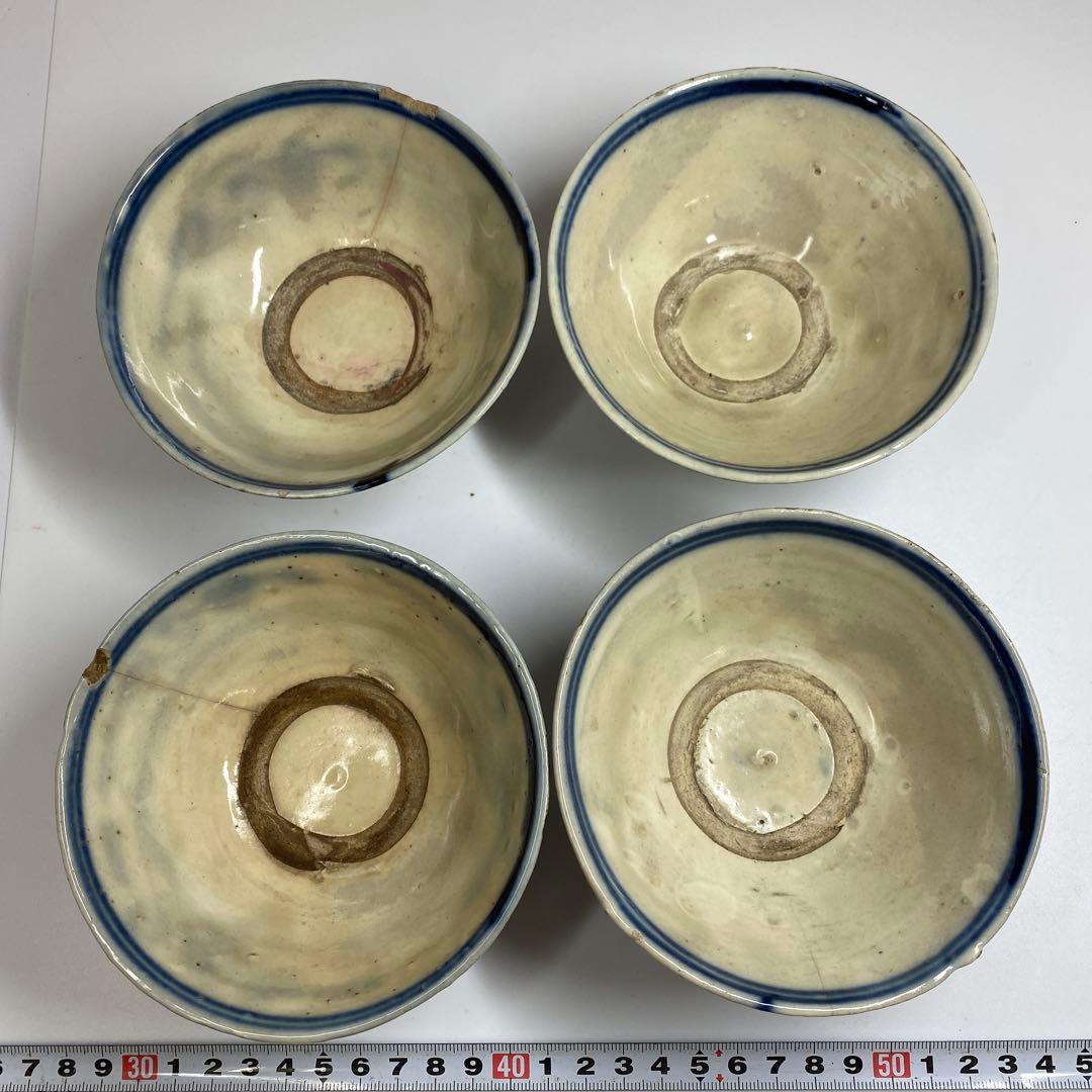 中国清朝時代 青花小鉢4客 口径約12㎝ 東Y7-0403⑥タニト - メルカリ