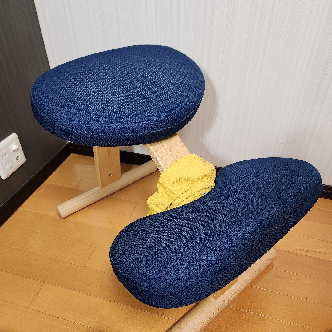 感動美品】Balans EASY バランスチェア イージー イエローカバー付き