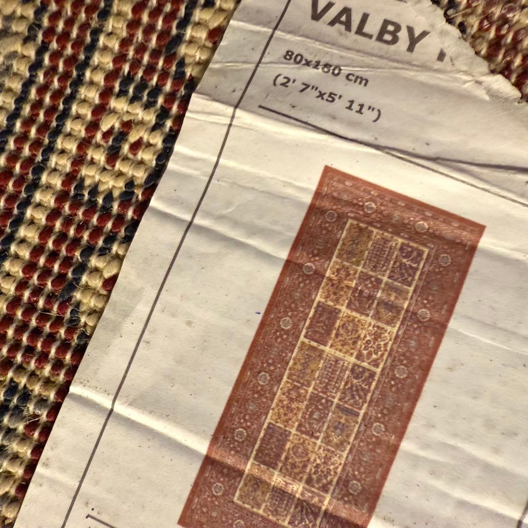 美品 IKEA ラグ 絨毯 VALBY RUTA イケア じゅうたん ルータ - メルカリ