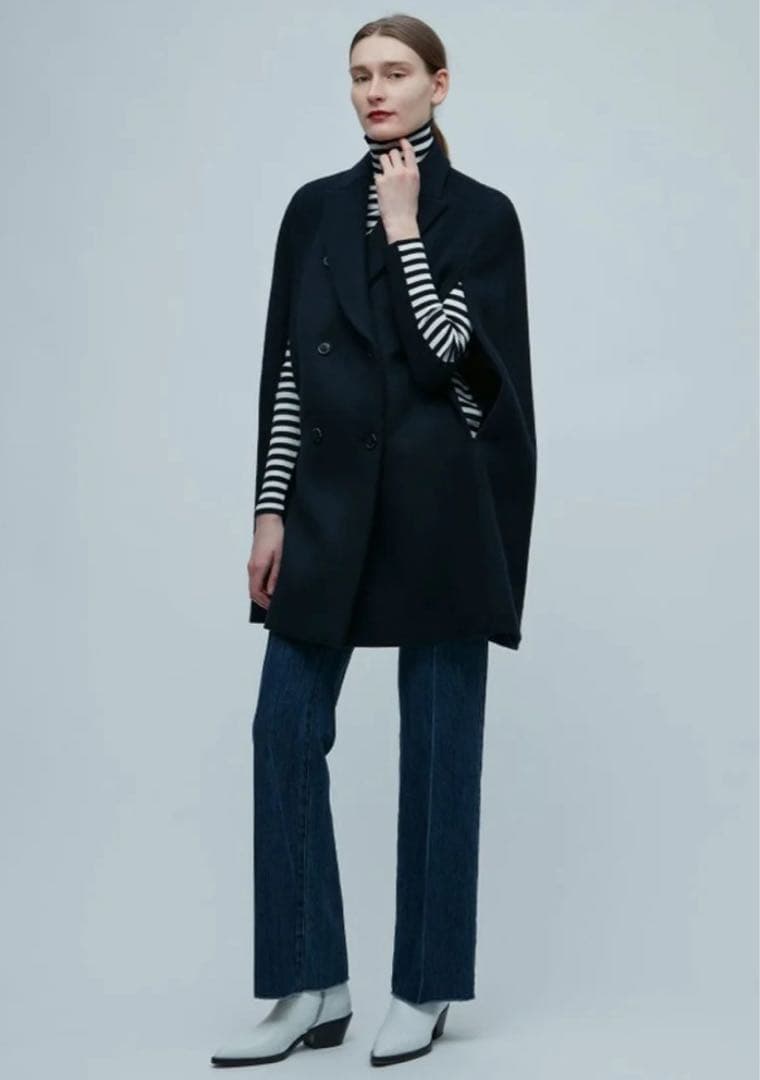 precious掲載 定価9.2万 ベイジ CLOVIS ケープ コート - メルカリ