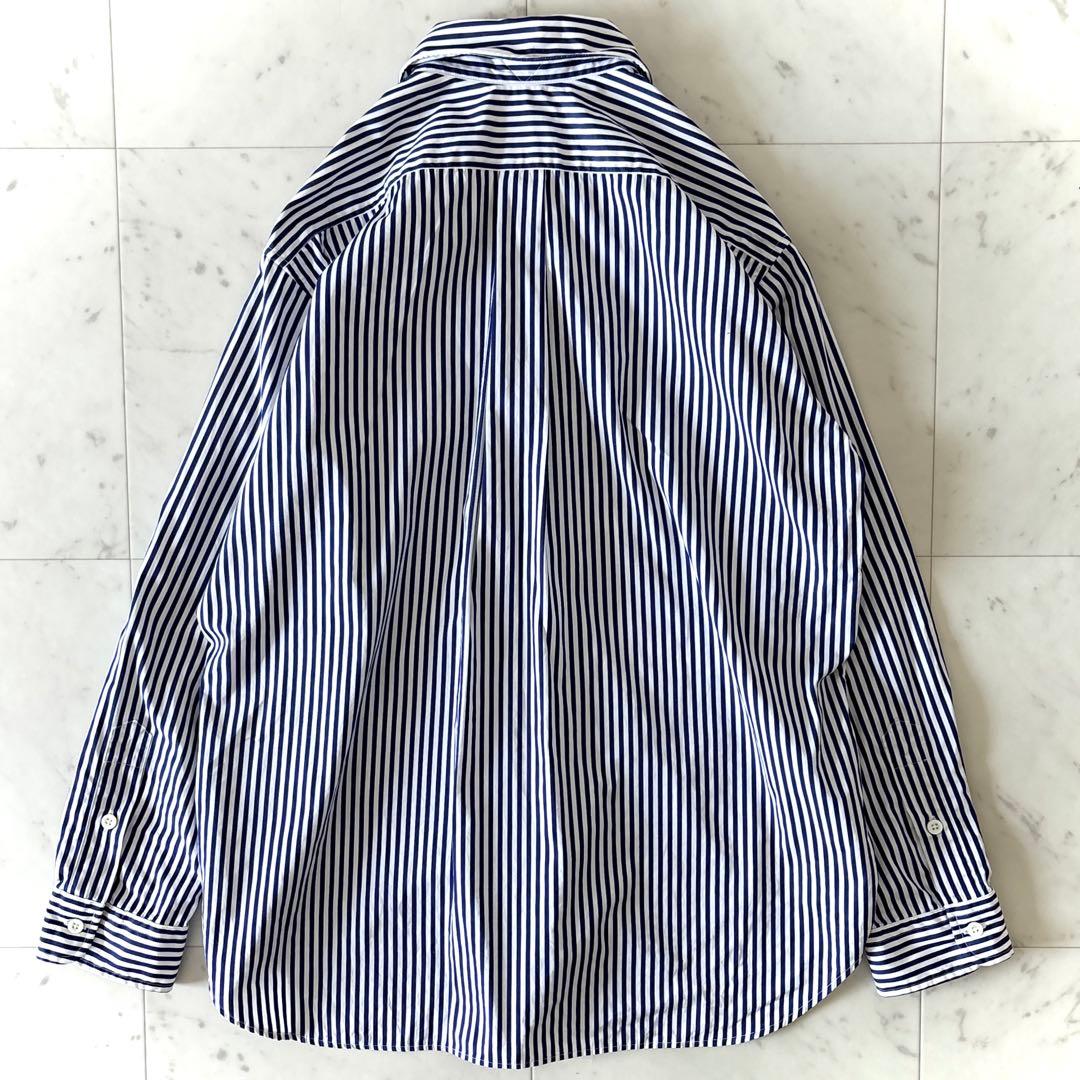 美品 ミューズドゥ ドゥーズィエムクラス コットン ストライプシャツ