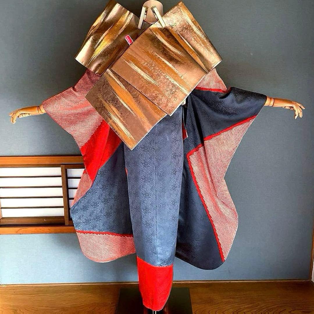 振袖フルセット 手染め 絞り 染分け 成人式振袖 振袖 裄丈69 赤 - メルカリ