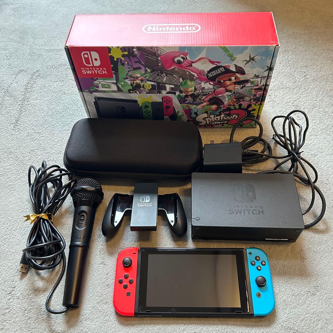 Nintendo Switch スプラトゥーン2セット☆マイク＆ケース付き☆ - メルカリ