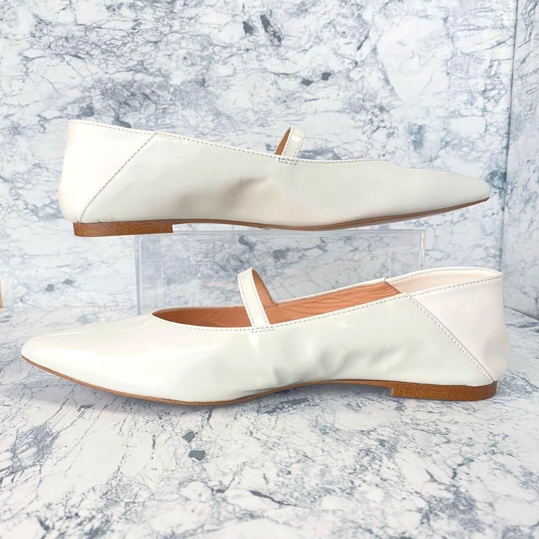 【極美品】HEWN⭐︎フラットシューズ⭐︎22.5cm⭐︎メリージェーン⭐︎ホワイト