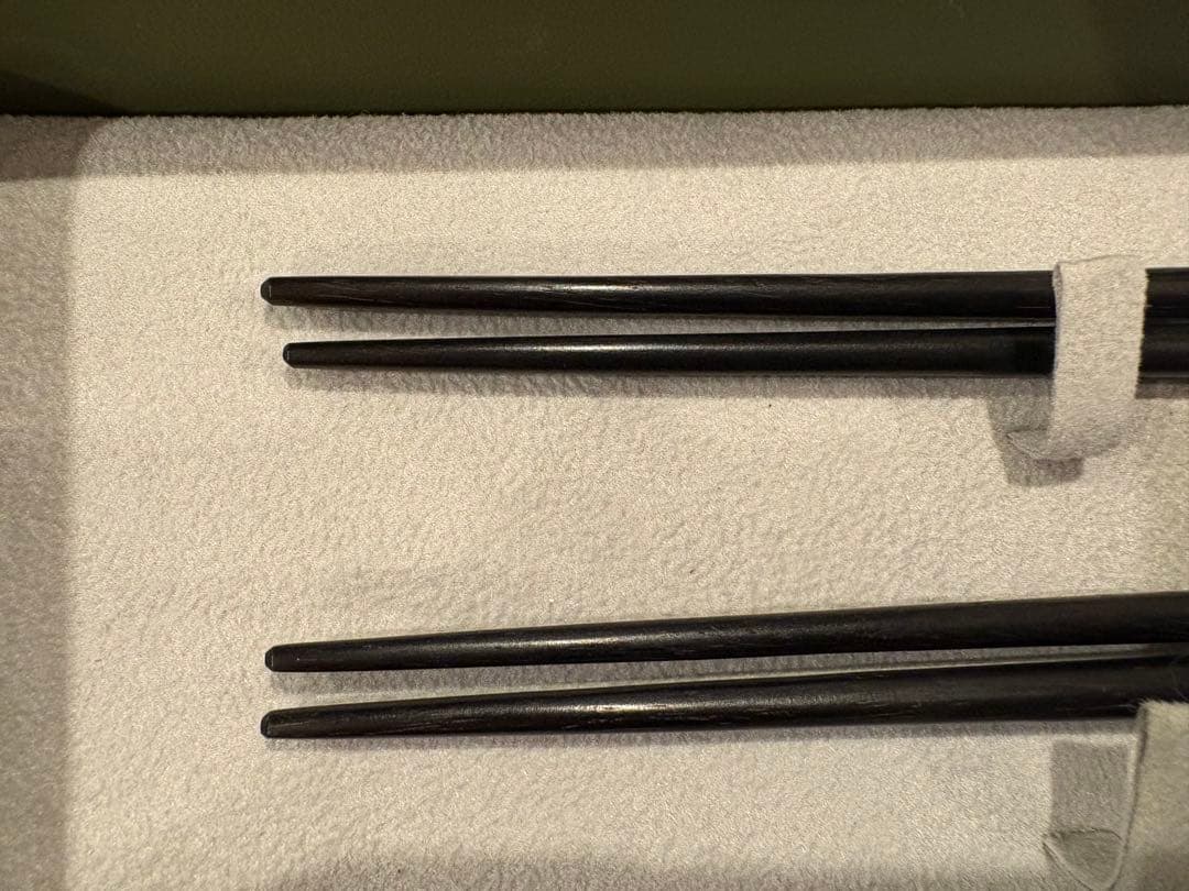 新品未使 クリストフル 黒檀 箸 2膳 ブラック - カトラリー(スプーン等