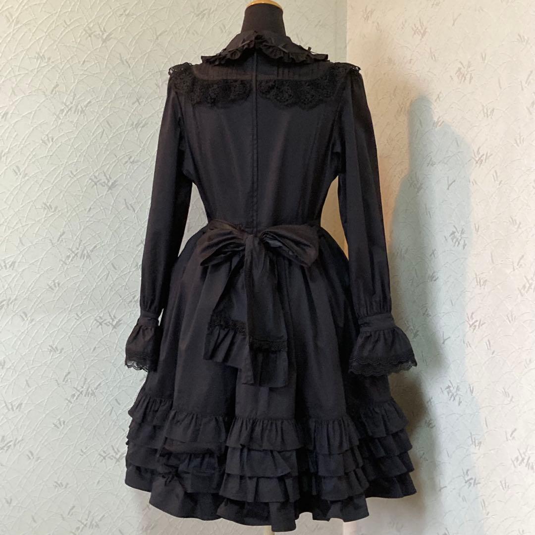 アンドロミオ ロリータ ワンピース 黒 ゴスロリ 長袖 膝丈 - メルカリ