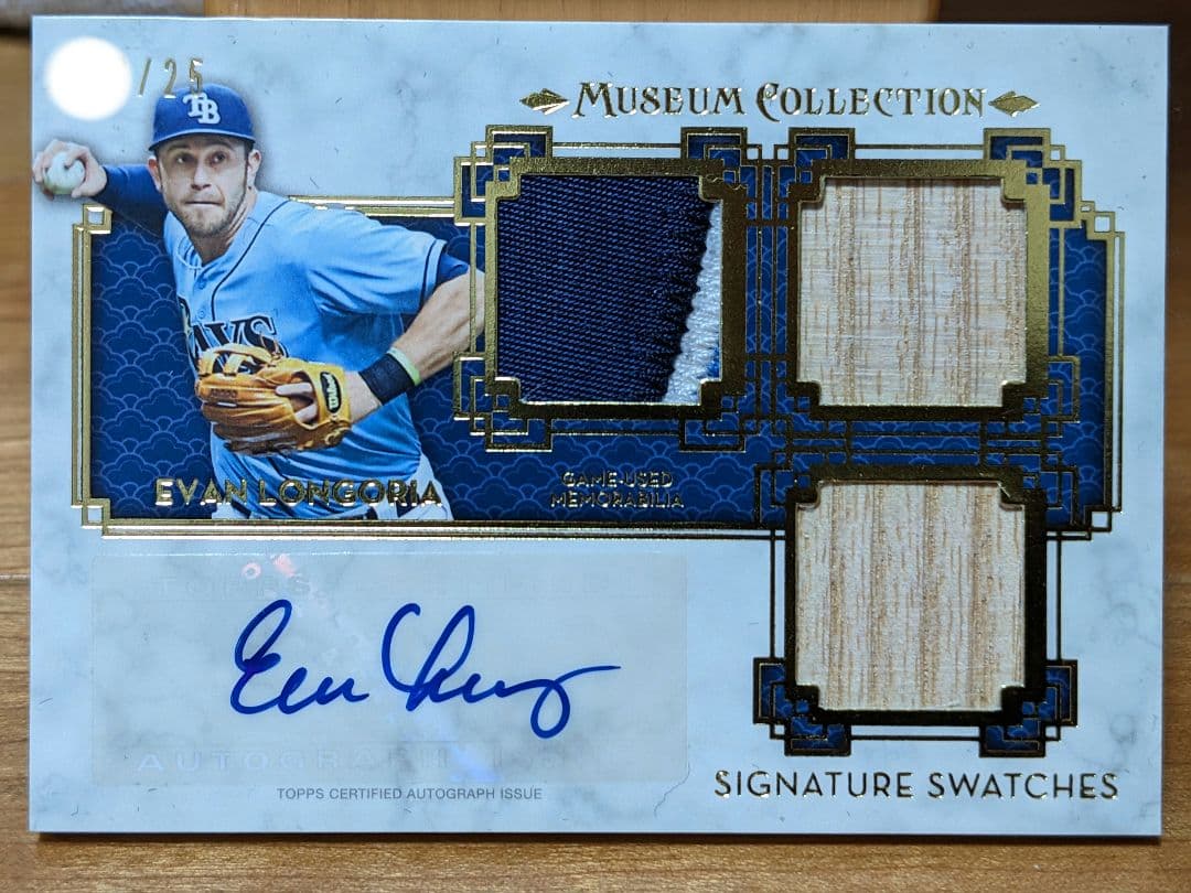 EVAN LONGORIA TOPPS 自筆サイン GAME USED パッチ Evan Longoria Memorabilia, Autographed Evan Longoria Collectibles