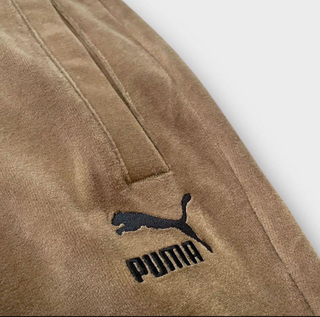 プーマ PUMA ベロア セットアップ メンズLブラウン ジャージ 上下