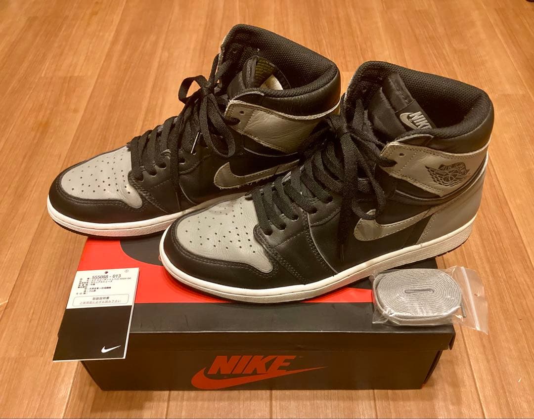 NIKE Air Jordan 1 HI OG シャドー ブラック/グレー Nike Air Jordan 1 Retro High OG Shadow 2018 Size4-10.5 Black Grey