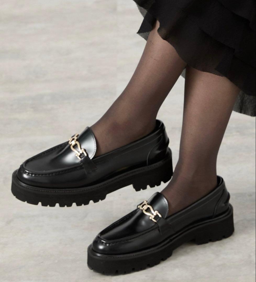 Caminando Signature ブラックローファー CAMINANDO / PLATFORM BIT LOAFERS /ローファー