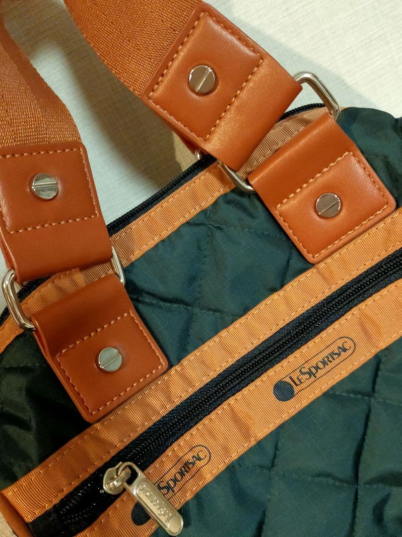 レスポートサック ミニサッチェルバッグ ダークグリーン 神崎恵