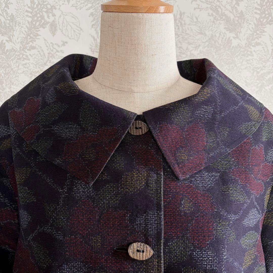 楊貴妃様専用】着物リメイク大島紬と上質な紬のリバーシブルコート