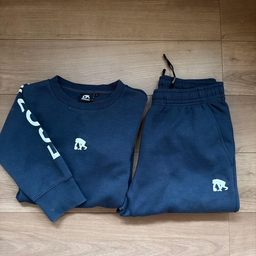 美品　エゴザル　スウェット　上下セット　ネイビー　S egozaru EGOZARU（エゴザル） スウェット プルオーバーパーカー (EZSW-F2302