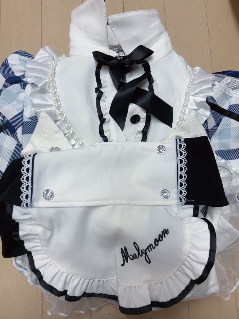きゅるりんってしてみて着用】メイドコスチューム チェックメイド