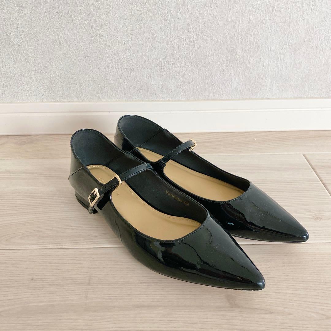 TRIBECA メリージェーン エナメルパンプス ブラック 23cm - メルカリ