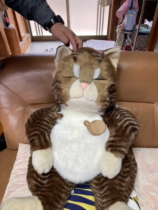ジョリーマンマ オリエンタルトーイ特大眠り猫ぬいぐるみタグ有り