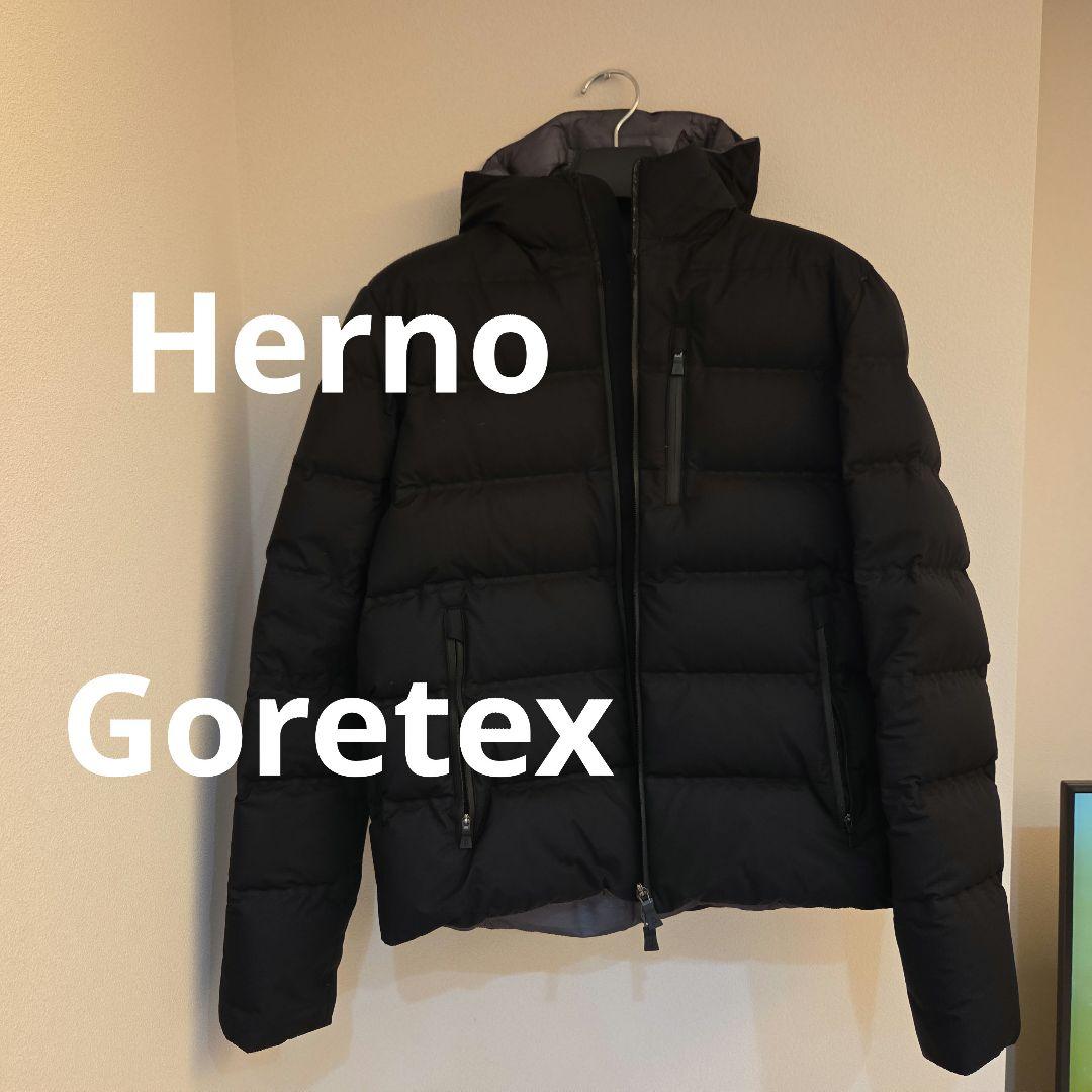 ★レア★　Herno Laminar ブラックダウンジャケット　ゴアテックス HERNO ヘルノ Laminar ラミナー [秋冬] ダウンジャケット ゴアテックス