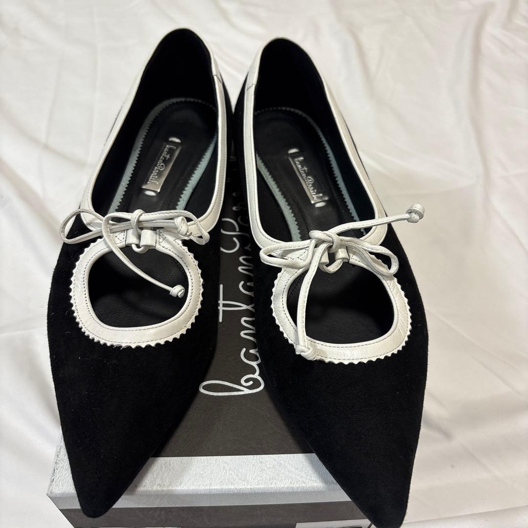 バンタンパリッシュ　フラットシューズ ブラック/ホワイト 24センチ 2026年最新】バンタンパリッシュの人気アイテム - メルカリ