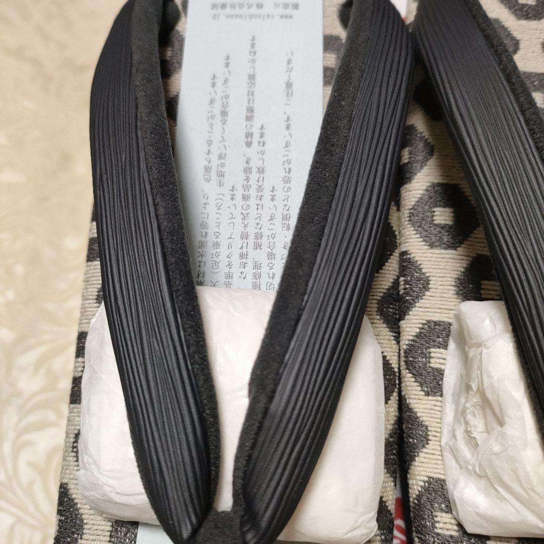 鼻緒黒 菱屋謹製 カレンブロッソ オクタゴン35 CAFE ZORI（Lサイズ