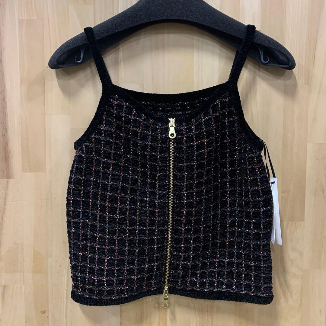 J2555グレースコンチネンタル ラメツイードニットキャミ - メルカリ