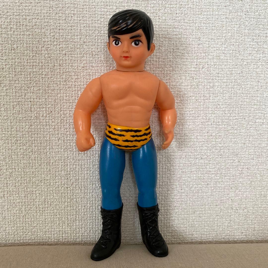 タイガーマスク ソフビ 当時物 タイガーマスク ソフビ 中嶋製作所 面取れ スタンダードサイズ 当時物